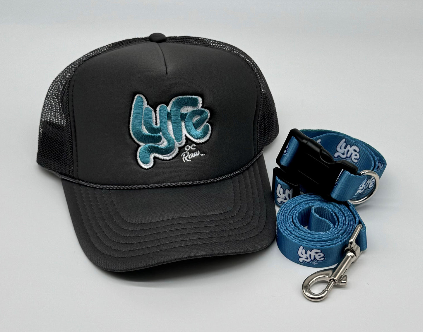 Lyfe Leash, Collar & Trucker Hat Combo